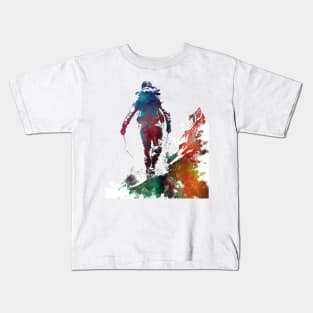 Mountaineer climbing sport art #mountaineer #climbing #sport Kids T-Shirt